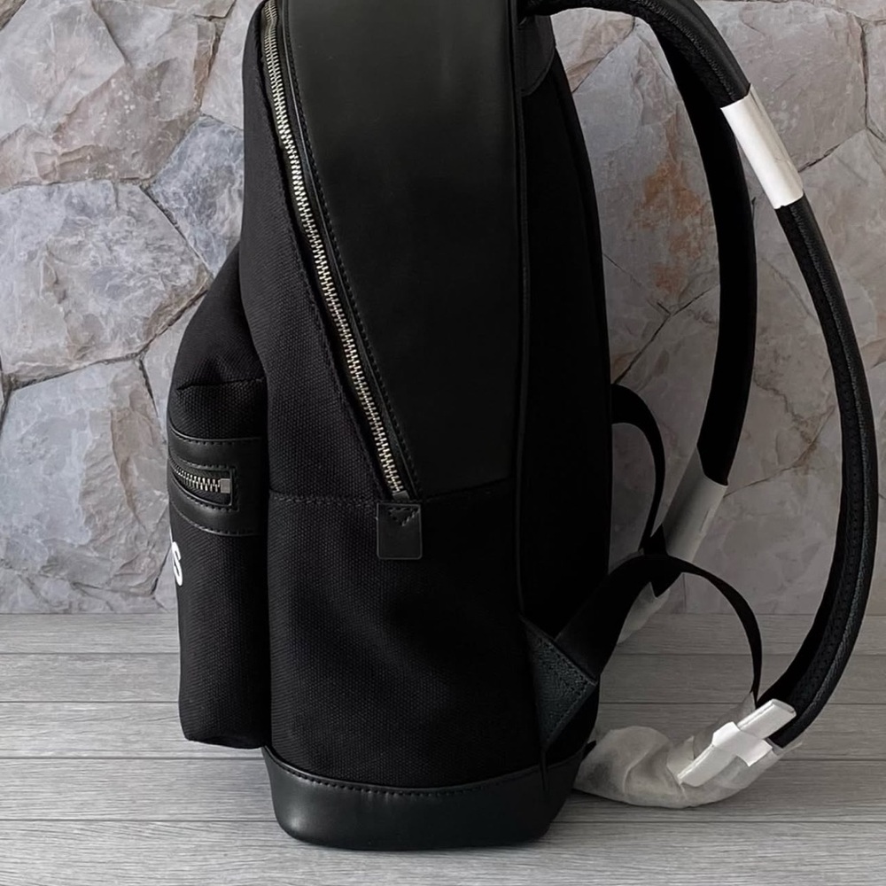 Michael Kors Cooper Black and White Logo Backpack - Picture 5 of 8